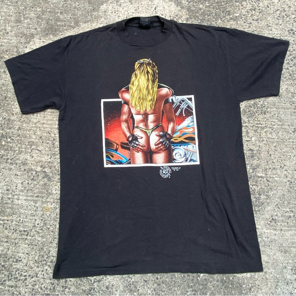 Rare vintage 90s 3d emblem style rebel rider tee
